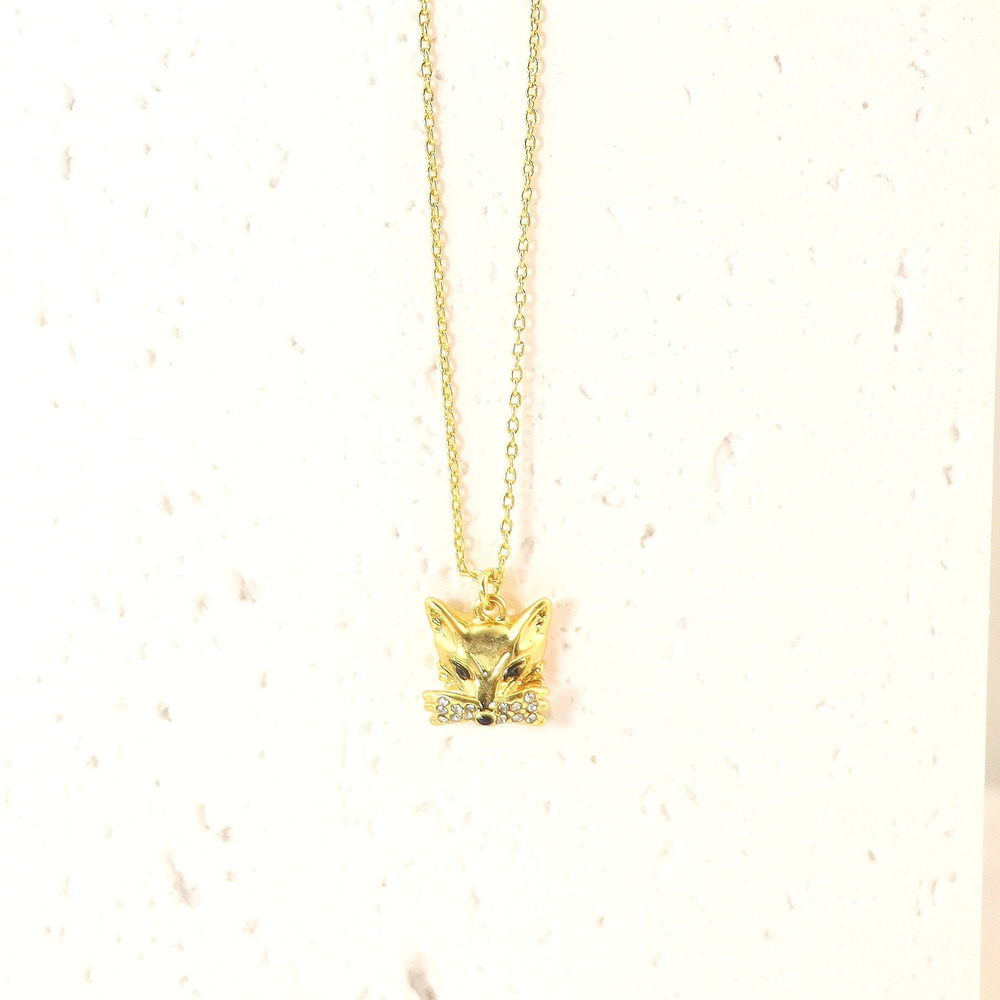 Kate SPADE Little Fox Earrings Studs Hoops Necklace Gold Plated Pearl Inlay